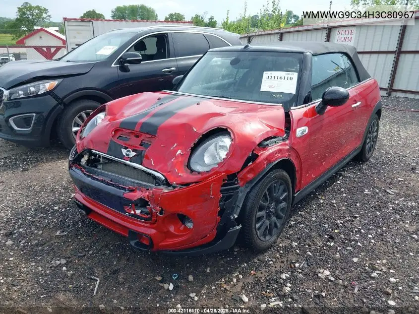 2017 Mini Convertible Cooper S VIN: WMWWG9C34H3C80967 Lot: 42116110