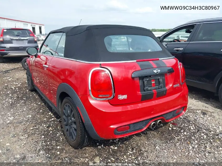 2017 Mini Convertible Cooper S VIN: WMWWG9C34H3C80967 Lot: 42116110