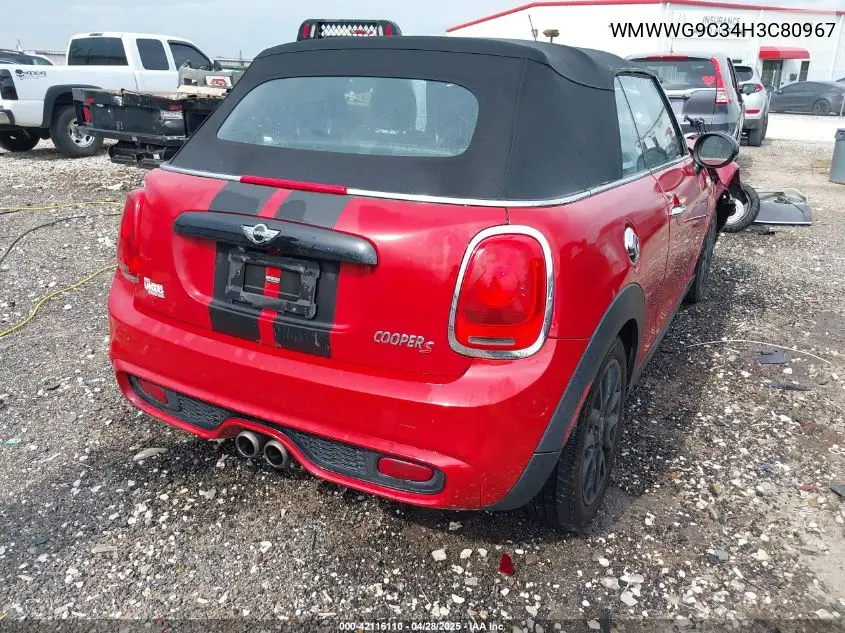 2017 Mini Convertible Cooper S VIN: WMWWG9C34H3C80967 Lot: 42116110