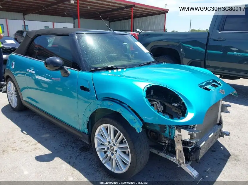 2017 Mini Convertible Cooper S VIN: WMWWG9C30H3C80917 Lot: 42227320