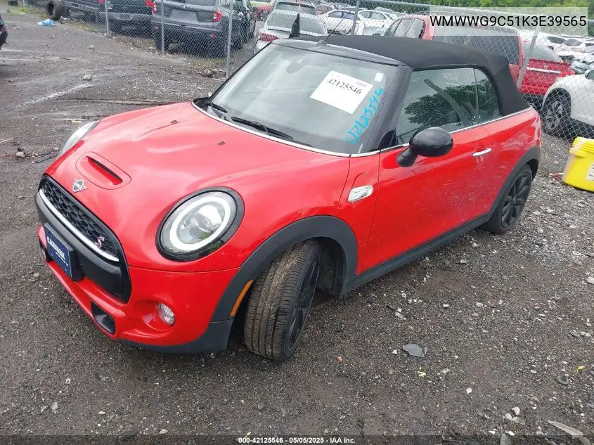 2019 Mini Convertible Cooper S VIN: WMWWG9C51K3E39565 Lot: 42125546
