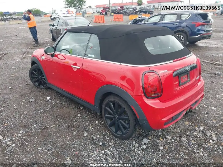 2019 Mini Convertible Cooper S VIN: WMWWG9C51K3E39565 Lot: 42125546
