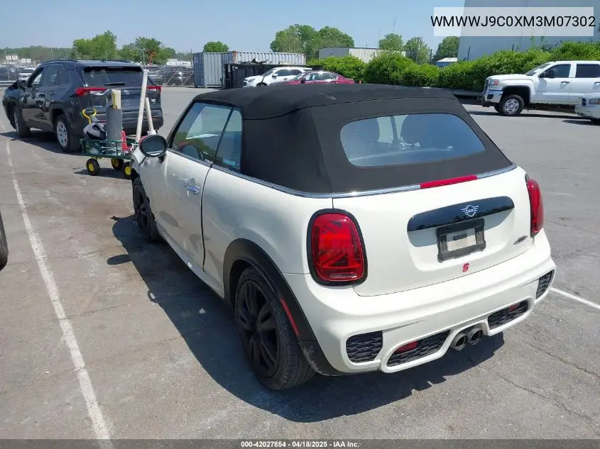 2021 Mini Convertible John Cooper Works VIN: WMWWJ9C0XM3M07302 Lot: 42027854