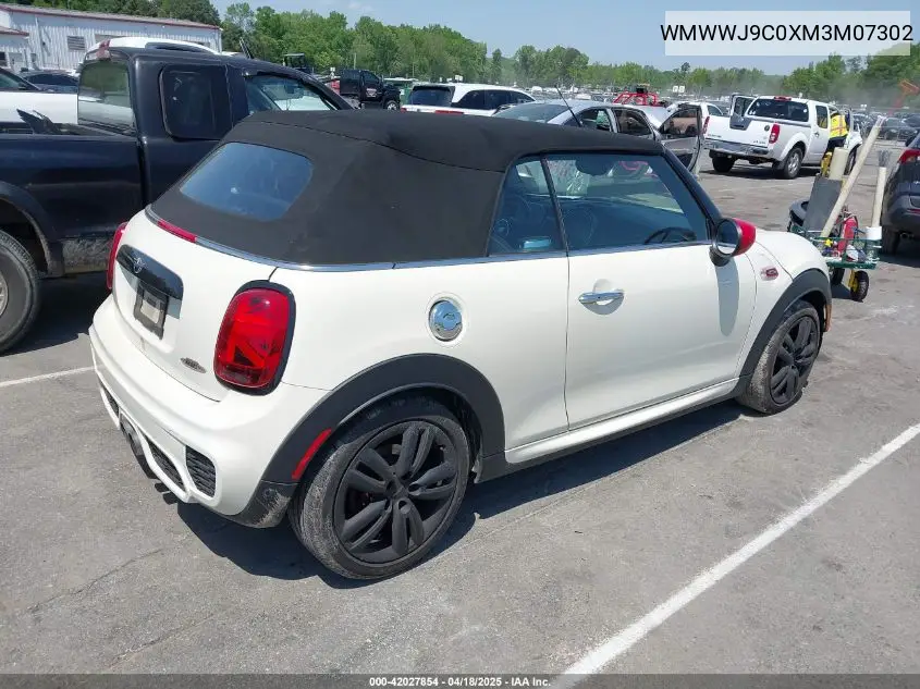 2021 Mini Convertible John Cooper Works VIN: WMWWJ9C0XM3M07302 Lot: 42027854