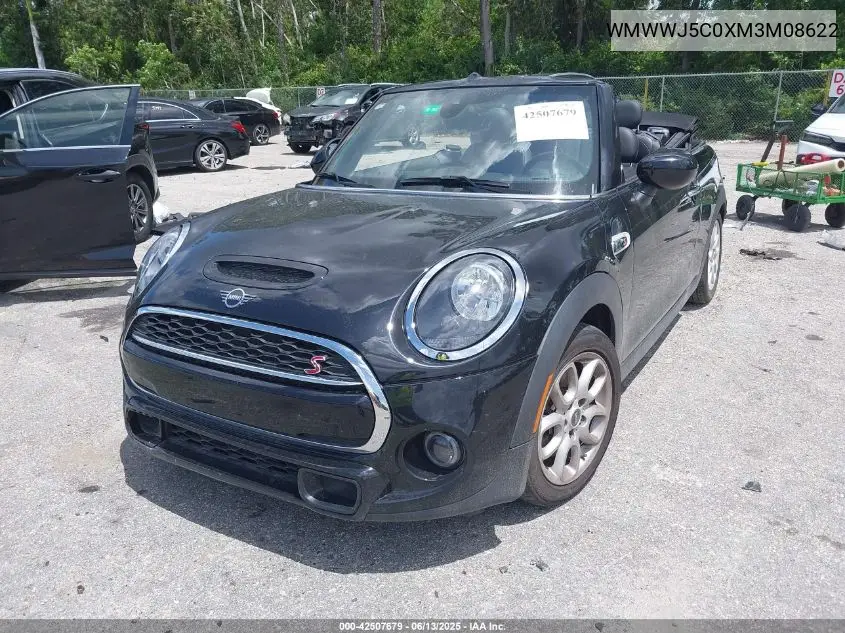 2021 Mini Convertible Cooper S VIN: WMWWJ5C0XM3M08622 Lot: 42507679