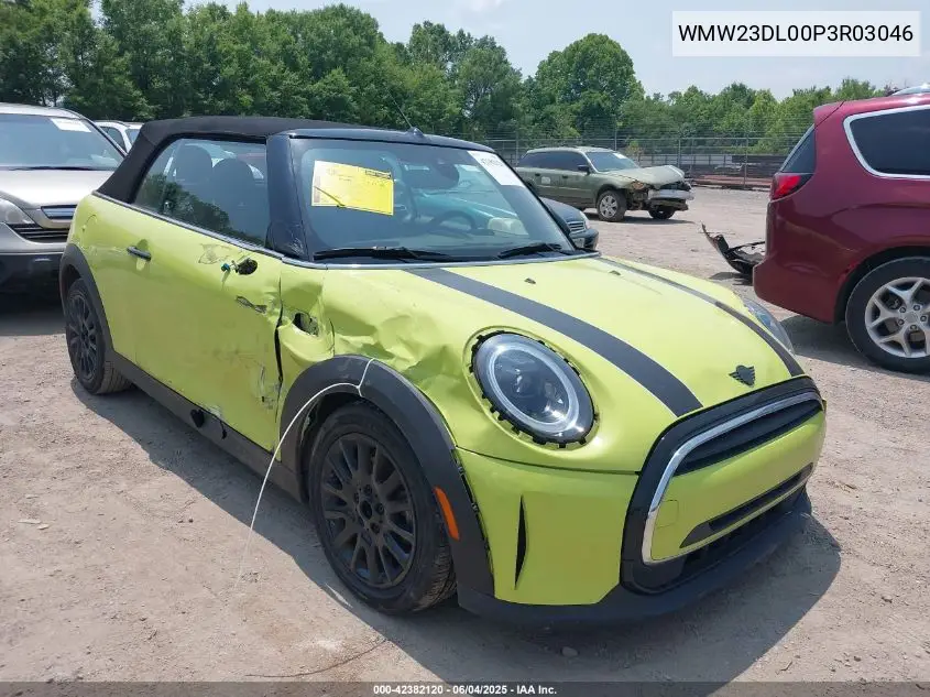 2023 Mini Convertible Cooper VIN: WMW23DL00P3R03046 Lot: 42382120