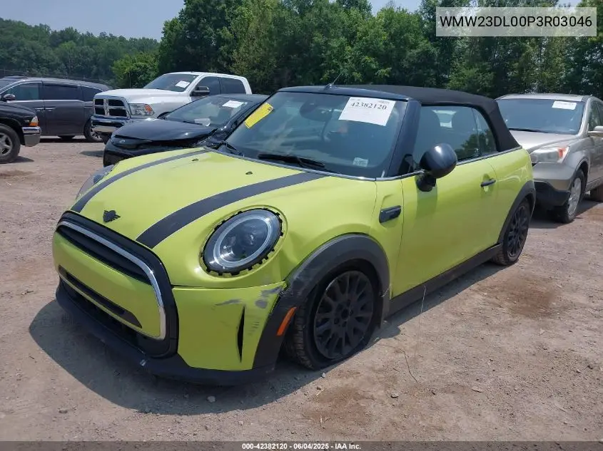 2023 Mini Convertible Cooper VIN: WMW23DL00P3R03046 Lot: 42382120