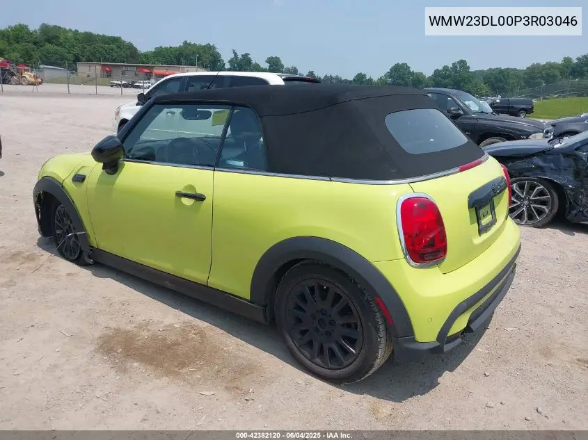 2023 Mini Convertible Cooper VIN: WMW23DL00P3R03046 Lot: 42382120