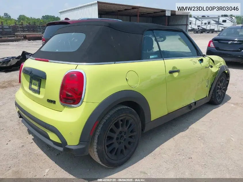 2023 Mini Convertible Cooper VIN: WMW23DL00P3R03046 Lot: 42382120