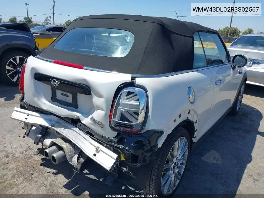2024 Mini Convertible Cooper S VIN: WMW43DL02R3S02567 Lot: 42565738
