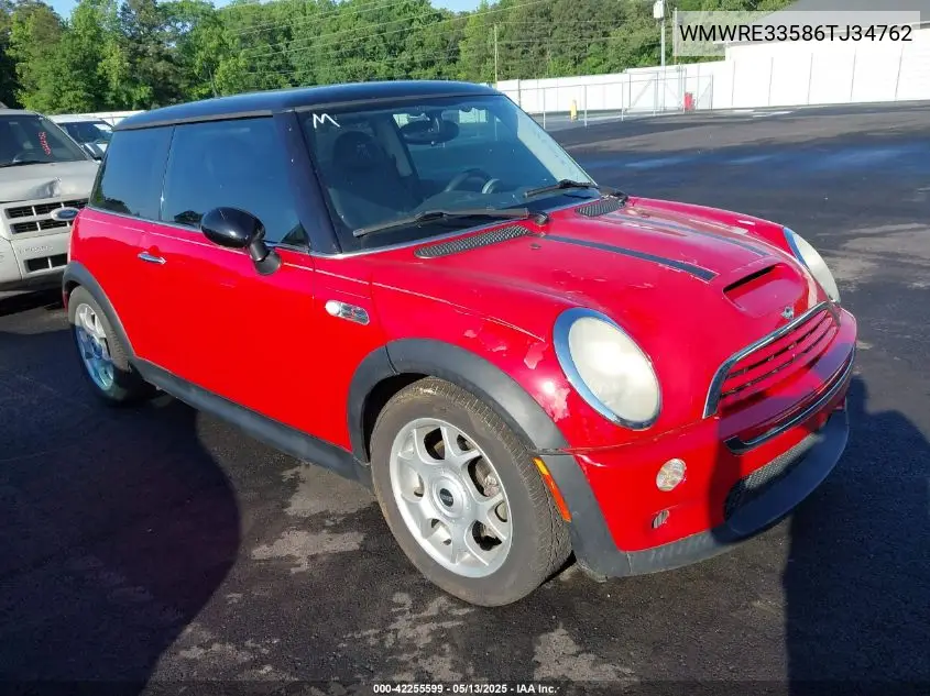 2006 Mini Cooper S VIN: WMWRE33586TJ34762 Lot: 42255599