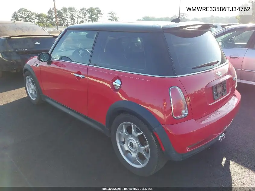 2006 Mini Cooper S VIN: WMWRE33586TJ34762 Lot: 42255599
