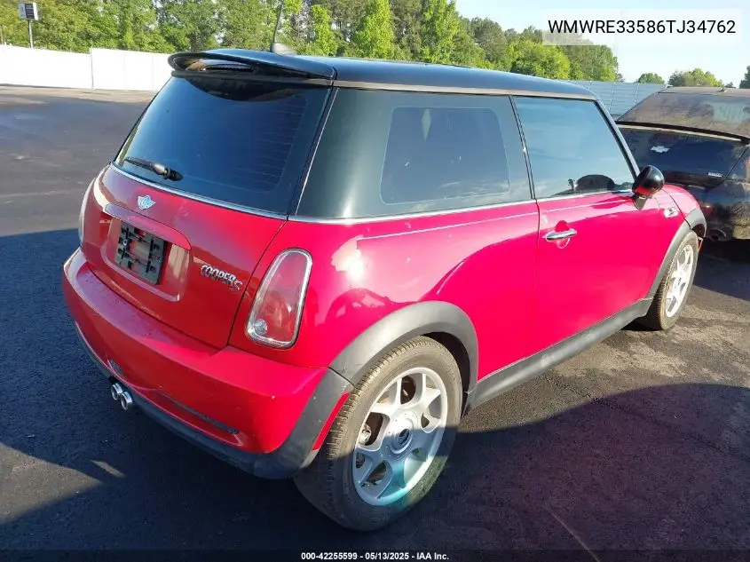 2006 Mini Cooper S VIN: WMWRE33586TJ34762 Lot: 42255599