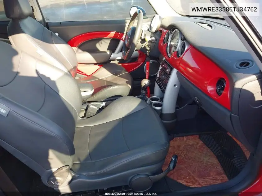 2006 Mini Cooper S VIN: WMWRE33586TJ34762 Lot: 42255599