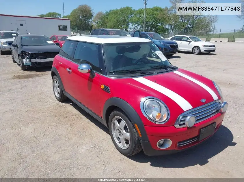 2007 Mini Cooper VIN: WMWMF33547TL77543 Lot: 42253357