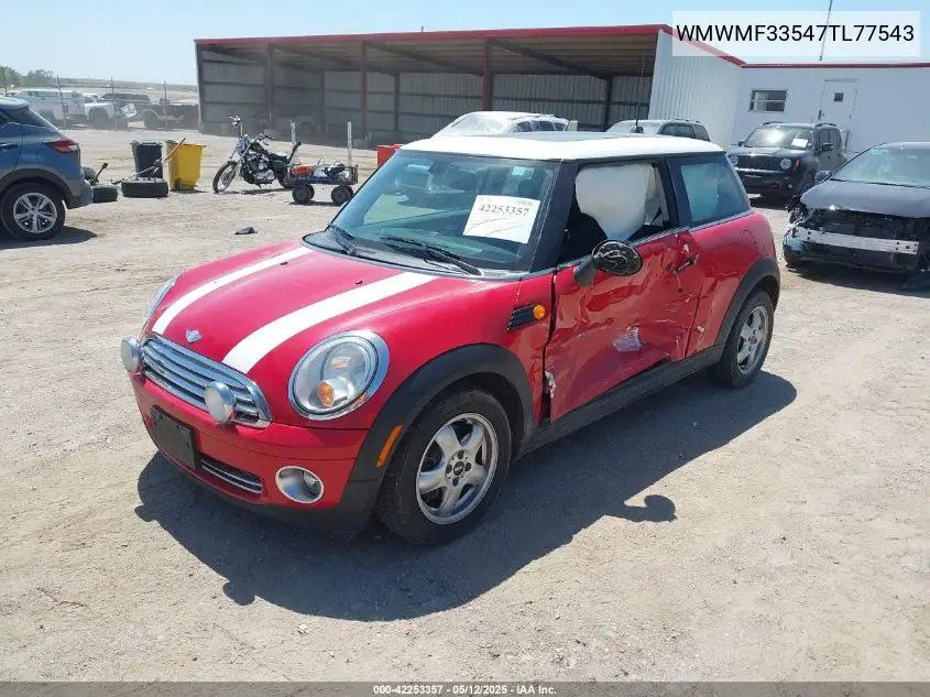 2007 Mini Cooper VIN: WMWMF33547TL77543 Lot: 42253357