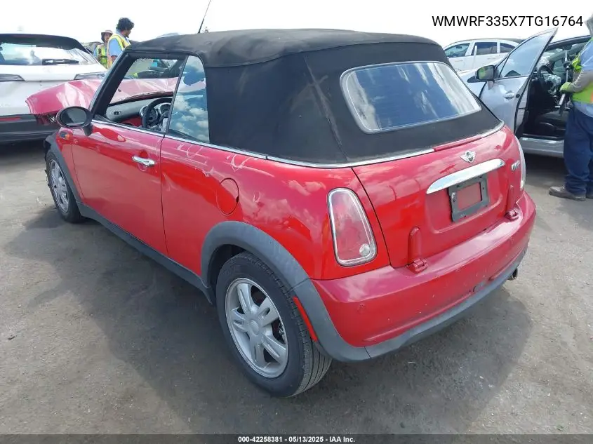 2007 Mini Cooper VIN: WMWRF335X7TG16764 Lot: 42258381