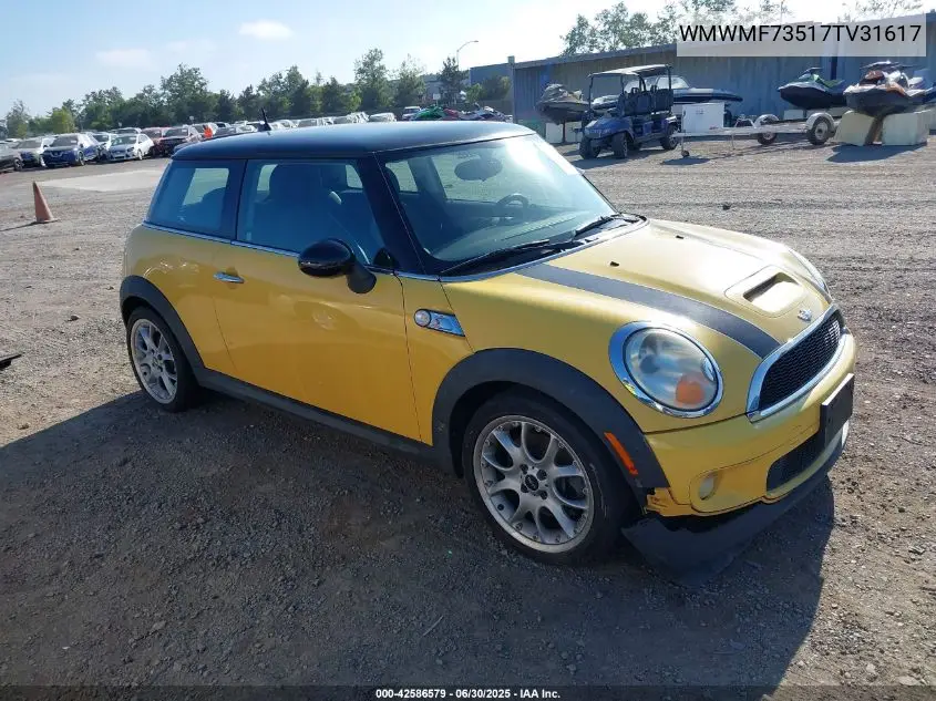 2007 Mini Cooper S VIN: WMWMF73517TV31617 Lot: 42586579