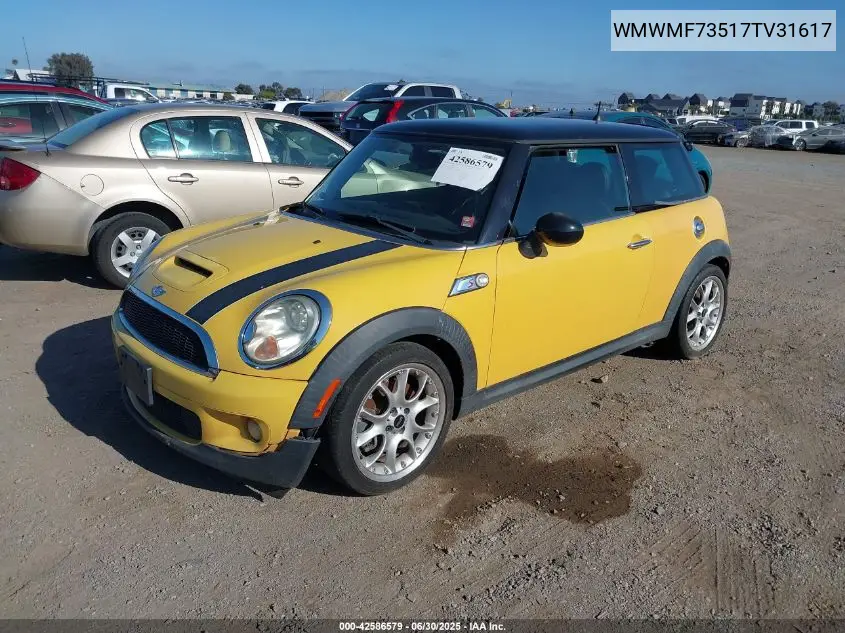 2007 Mini Cooper S VIN: WMWMF73517TV31617 Lot: 42586579