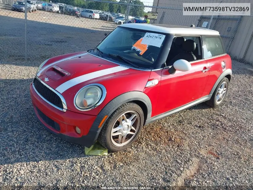 2008 Mini Cooper S VIN: WMWMF73598TV32869 Lot: 42627078