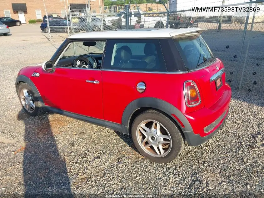 2008 Mini Cooper S VIN: WMWMF73598TV32869 Lot: 42627078