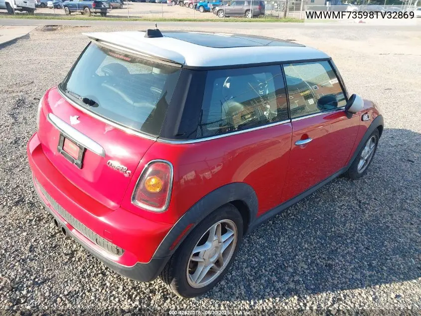 2008 Mini Cooper S VIN: WMWMF73598TV32869 Lot: 42627078