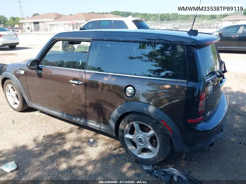 2008 Mini Cooper S Clubman VIN: WMWMM33538TP89119 Lot: 42693494