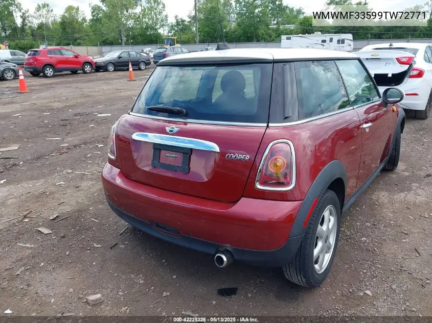 2009 Mini Cooper VIN: WMWMF33599TW72771 Lot: 42225326