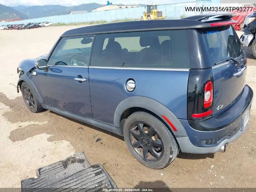 2009 Mini Cooper S Clubman VIN: WMWMM33569TP93277 Lot: 42395129