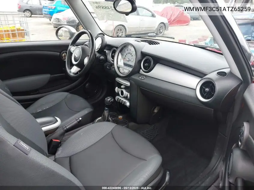 2010 Mini Cooper VIN: WMWMF3C51ATZ65259 Lot: 42248896