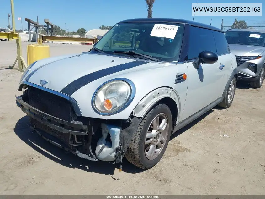 2011 Mini Cooper VIN: WMWSU3C58BT252163 Lot: 42598413