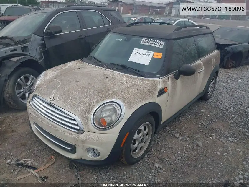 2012 Mini Cooper Clubman VIN: WMWZF3C57CT189096 Lot: 41915678