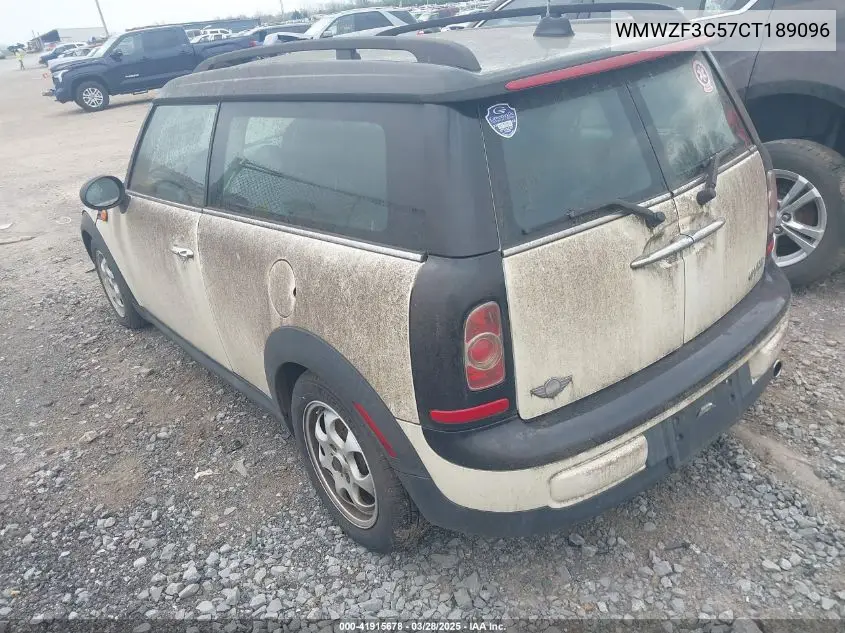 2012 Mini Cooper Clubman VIN: WMWZF3C57CT189096 Lot: 41915678