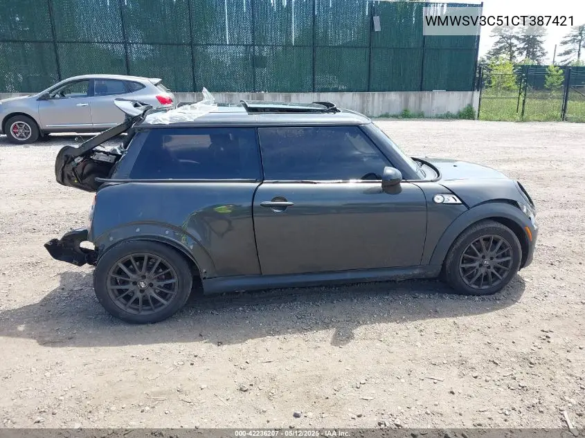 2012 Mini Cooper S VIN: WMWSV3C51CT387421 Lot: 42236207