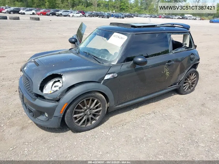 2012 Mini Cooper S VIN: WMWSV3C51CT387421 Lot: 42236207