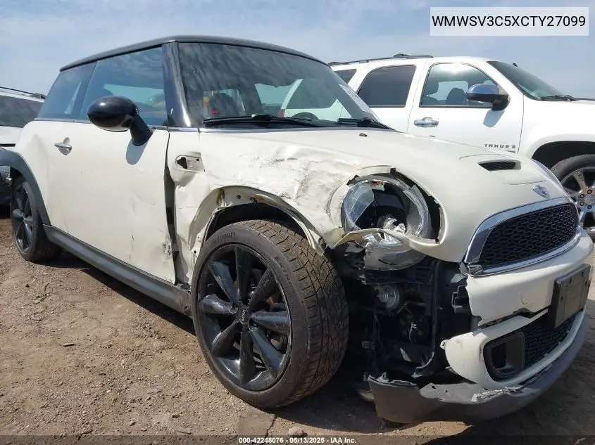 wmwsv3c5xcty27099 WMWSV3C5XCTY27099 2012 Mini Cooper S