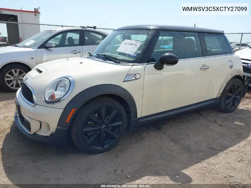 wmwsv3c5xcty27099 WMWSV3C5XCTY27099 2012 Mini Cooper S