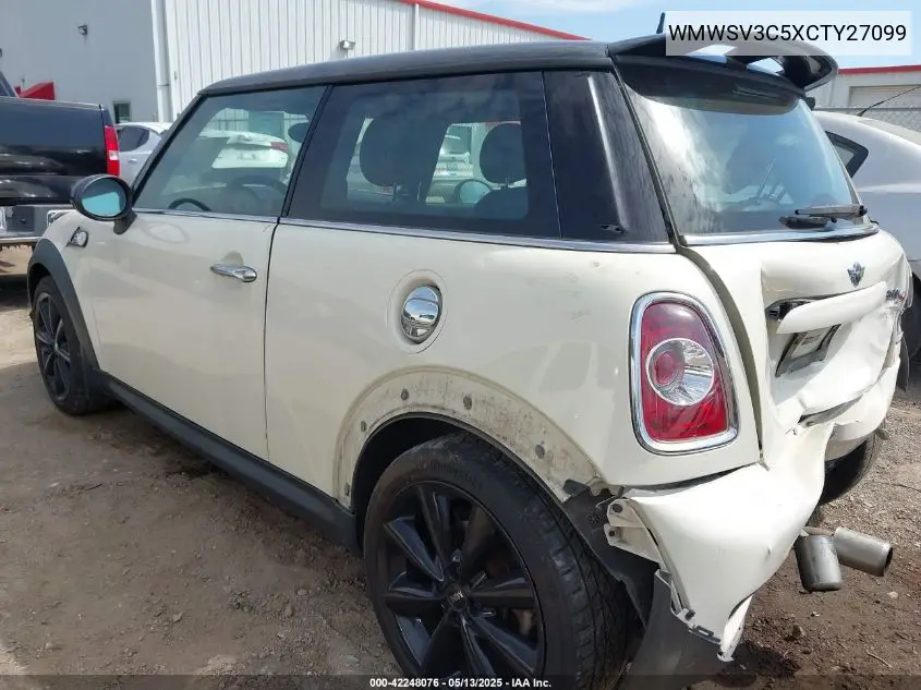 wmwsv3c5xcty27099 WMWSV3C5XCTY27099 2012 Mini Cooper S