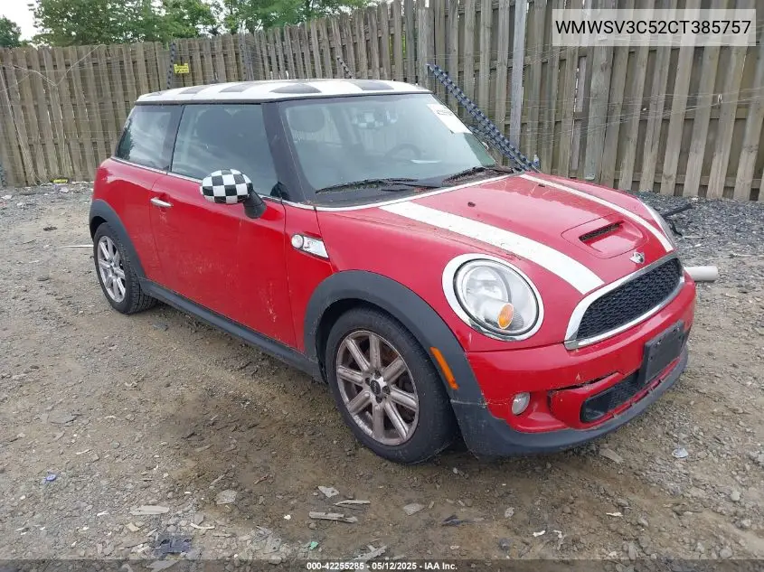2012 Mini Cooper S VIN: WMWSV3C52CT385757 Lot: 42255285