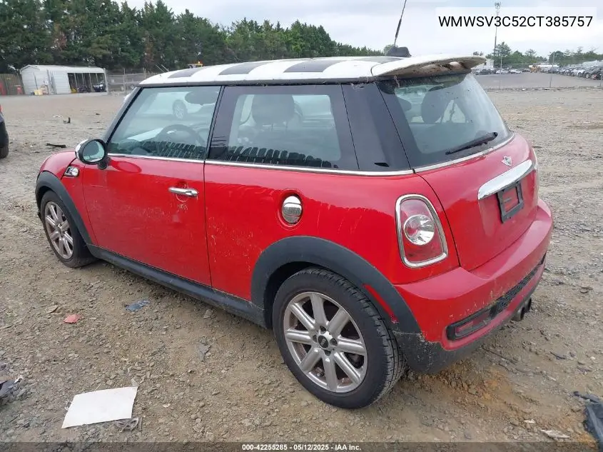 2012 Mini Cooper S VIN: WMWSV3C52CT385757 Lot: 42255285