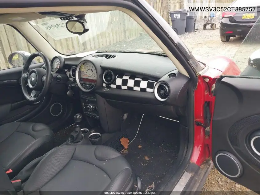 2012 Mini Cooper S VIN: WMWSV3C52CT385757 Lot: 42255285