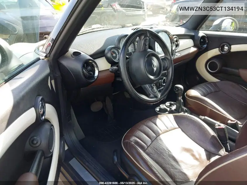 2012 Mini Cooper VIN: WMWZN3C53CT134194 Lot: 42261686