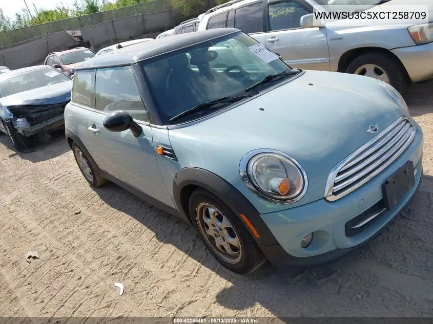 2012 Mini Cooper VIN: WMWSU3C5XCT258709 Lot: 42265461