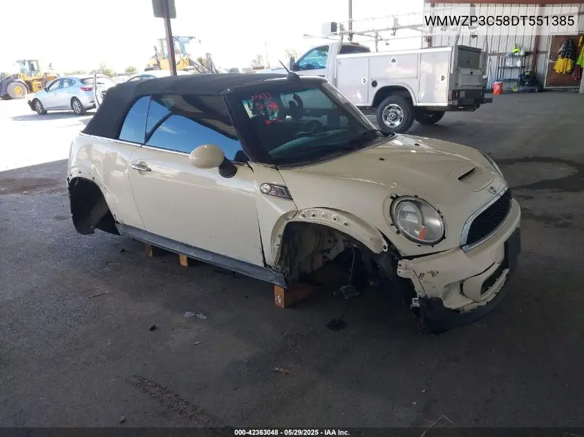 2013 Mini Convertible Cooper S VIN: WMWZP3C58DT551385 Lot: 42363048