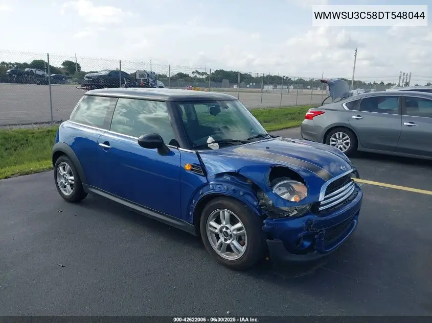 2013 Mini Cooper Cooper VIN: WMWSU3C58DT548044 Lot: 42622006