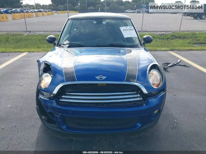 2013 Mini Cooper Cooper VIN: WMWSU3C58DT548044 Lot: 42622006