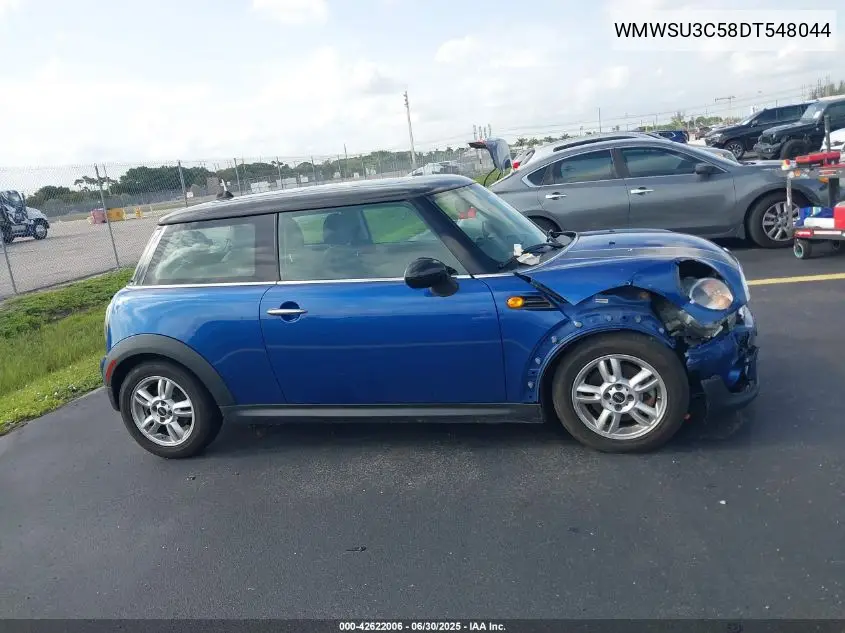 2013 Mini Cooper Cooper VIN: WMWSU3C58DT548044 Lot: 42622006