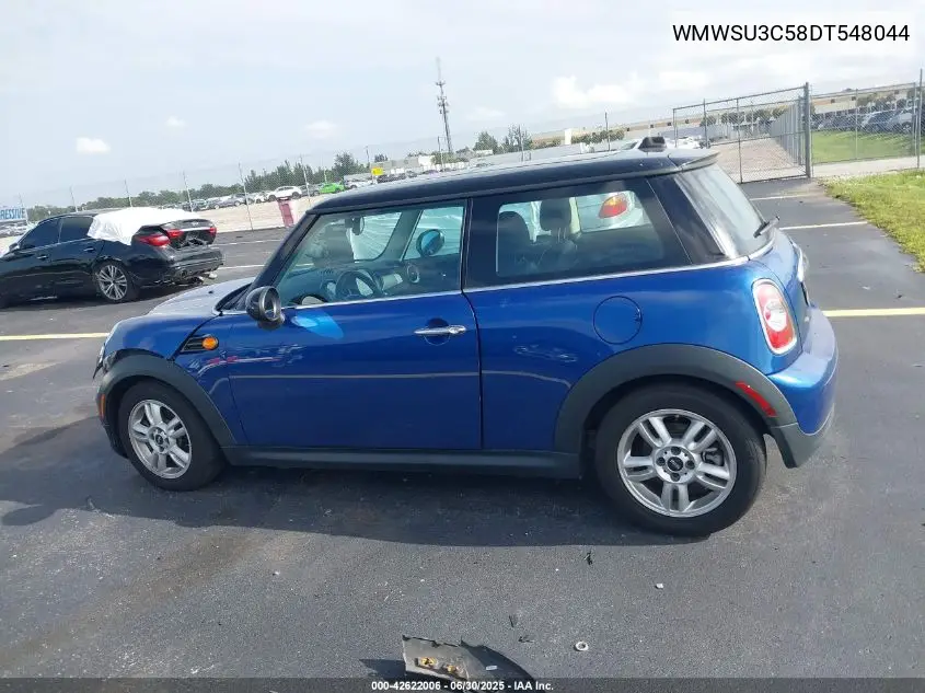 2013 Mini Cooper Cooper VIN: WMWSU3C58DT548044 Lot: 42622006