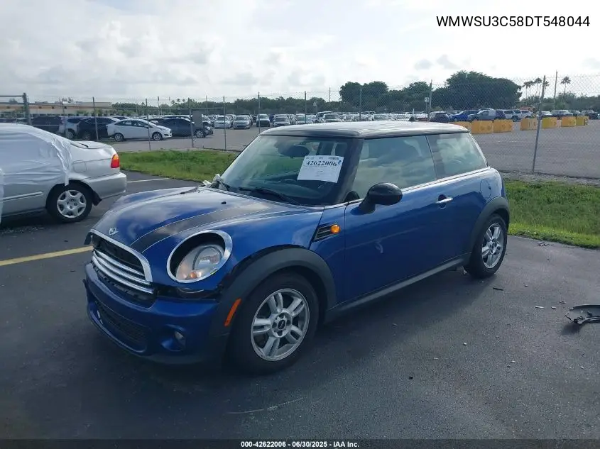 2013 Mini Cooper Cooper VIN: WMWSU3C58DT548044 Lot: 42622006