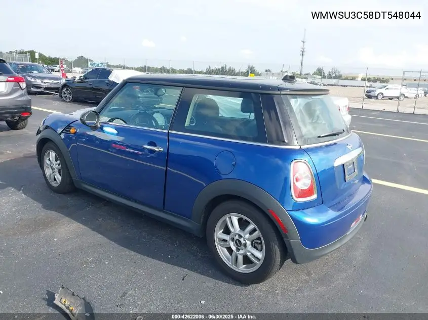 2013 Mini Cooper Cooper VIN: WMWSU3C58DT548044 Lot: 42622006